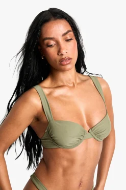 boohoo Petite Swimwear Essentials Balconette Bikini Top<Femme Maillots De Bain|Tenues De Plage