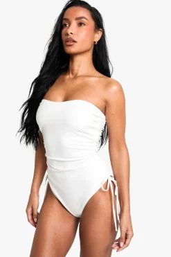 boohoo Petite Swimwear Essentials Maillot de Bain à Fronces<Femme Maillots De Bain|Tenues De Plage