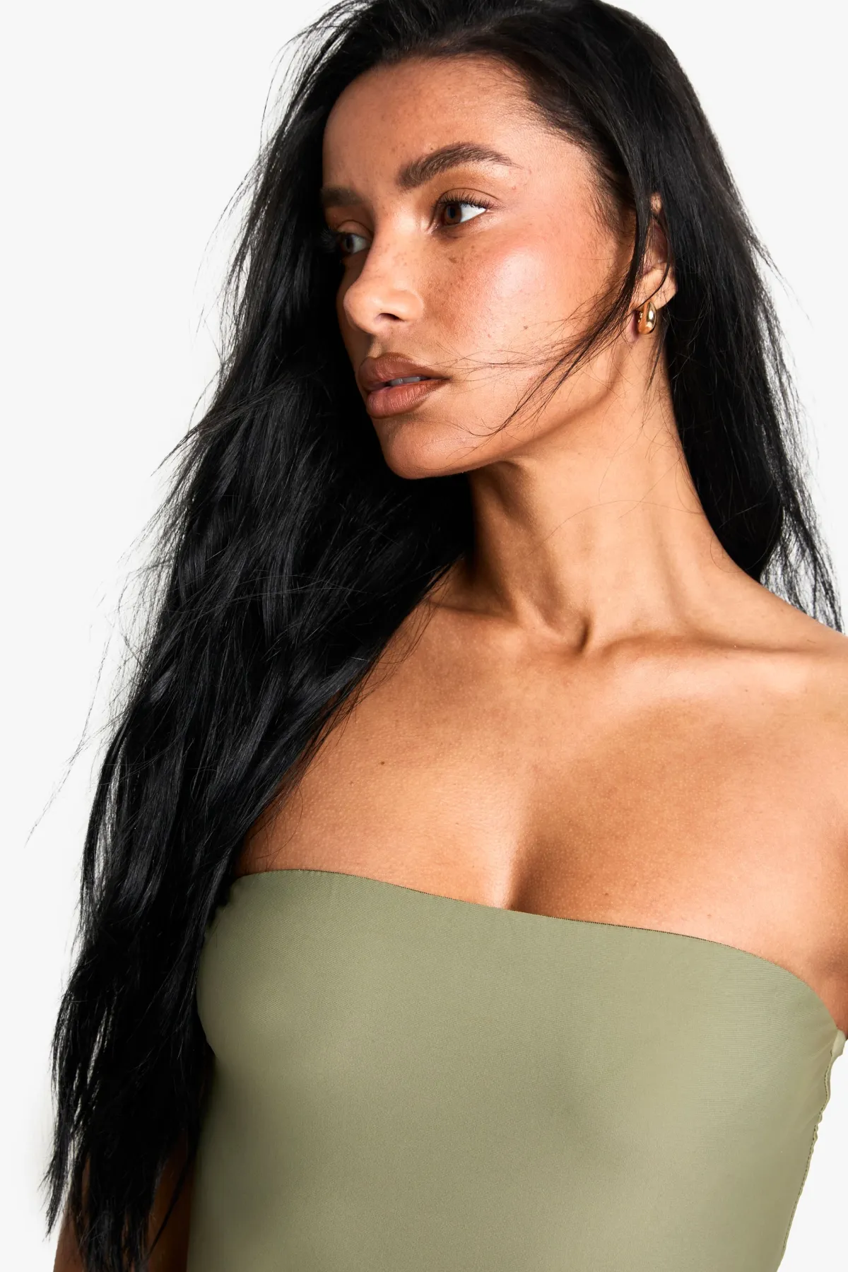 boohoo Petite Swimwear Essentials Maillot de Bain Bandeau<Femme Maillots De Bain|Tenues De Plage