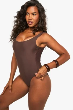 Petite Swimwear Essentials Square Neck Swimsuit
