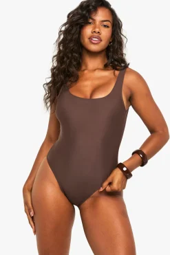 Petite Swimwear Essentials Square Neck Swimsuit