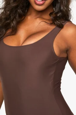 Petite Swimwear Essentials Square Neck Swimsuit