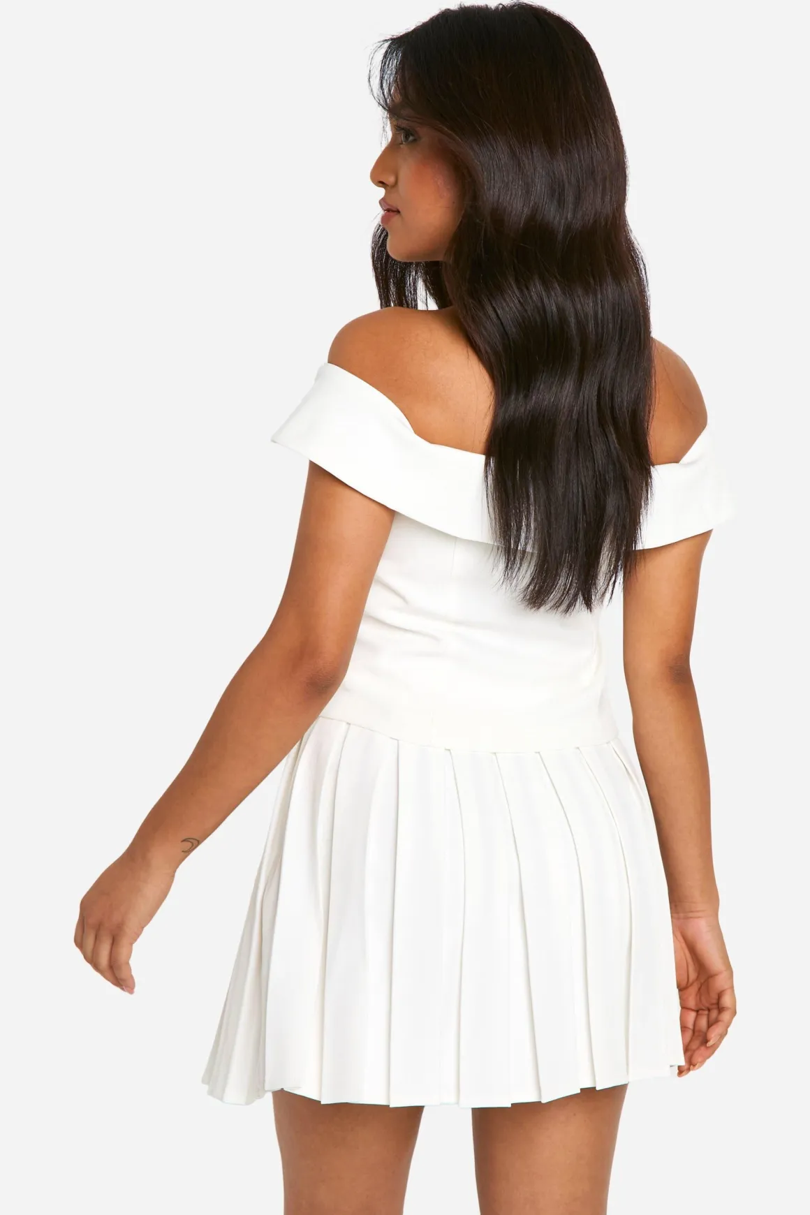 Petite Tailored Bardot Top