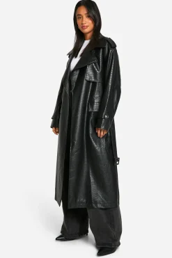 Petite Trench-coat en synthétique crocodile