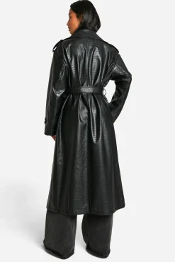 Petite Trench-coat en synthétique crocodile