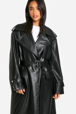 Petite Trench-coat en synthétique crocodile