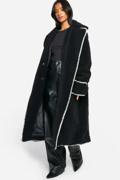 Petite Veste Teddy Longline à point de recouvrement