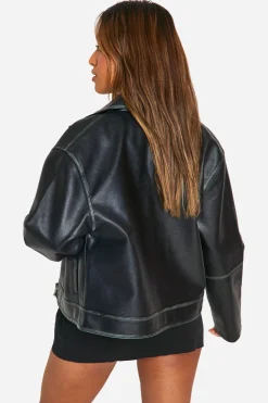 Petite Vintage Look Veste en synthétique Zippée