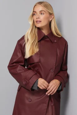Petit Imperméable Coupe A avec Pli Creux Inversé au Dos