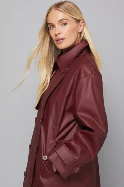 Petit Imperméable Coupe A avec Pli Creux Inversé au Dos