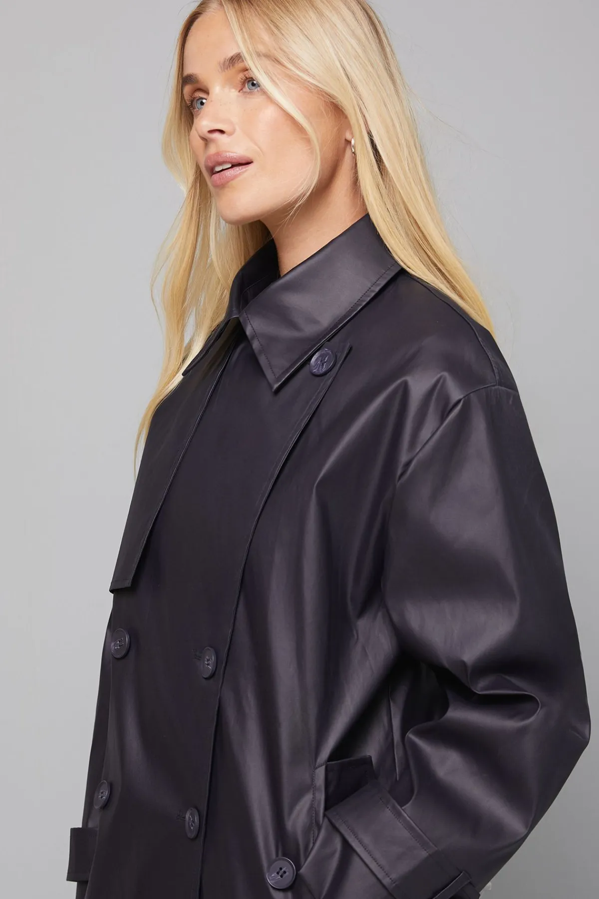Wallis Petit Imperméable Trapèze avec Pli Creux Inversé au Dos<Femme Vestes & Manteaux