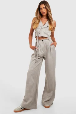 Pinstripe Wrap Waistcoat
