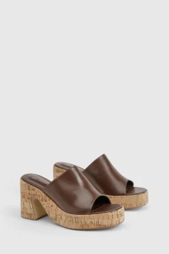 boohoo Platform Cork Mule Wedges< Chaussures Festives|Chaussures À Talons