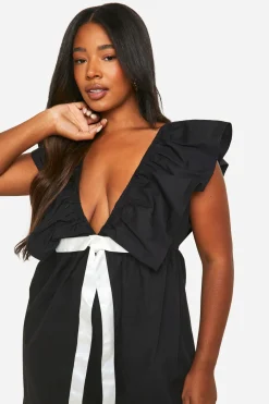 Playsuit en coton avec détail nœud