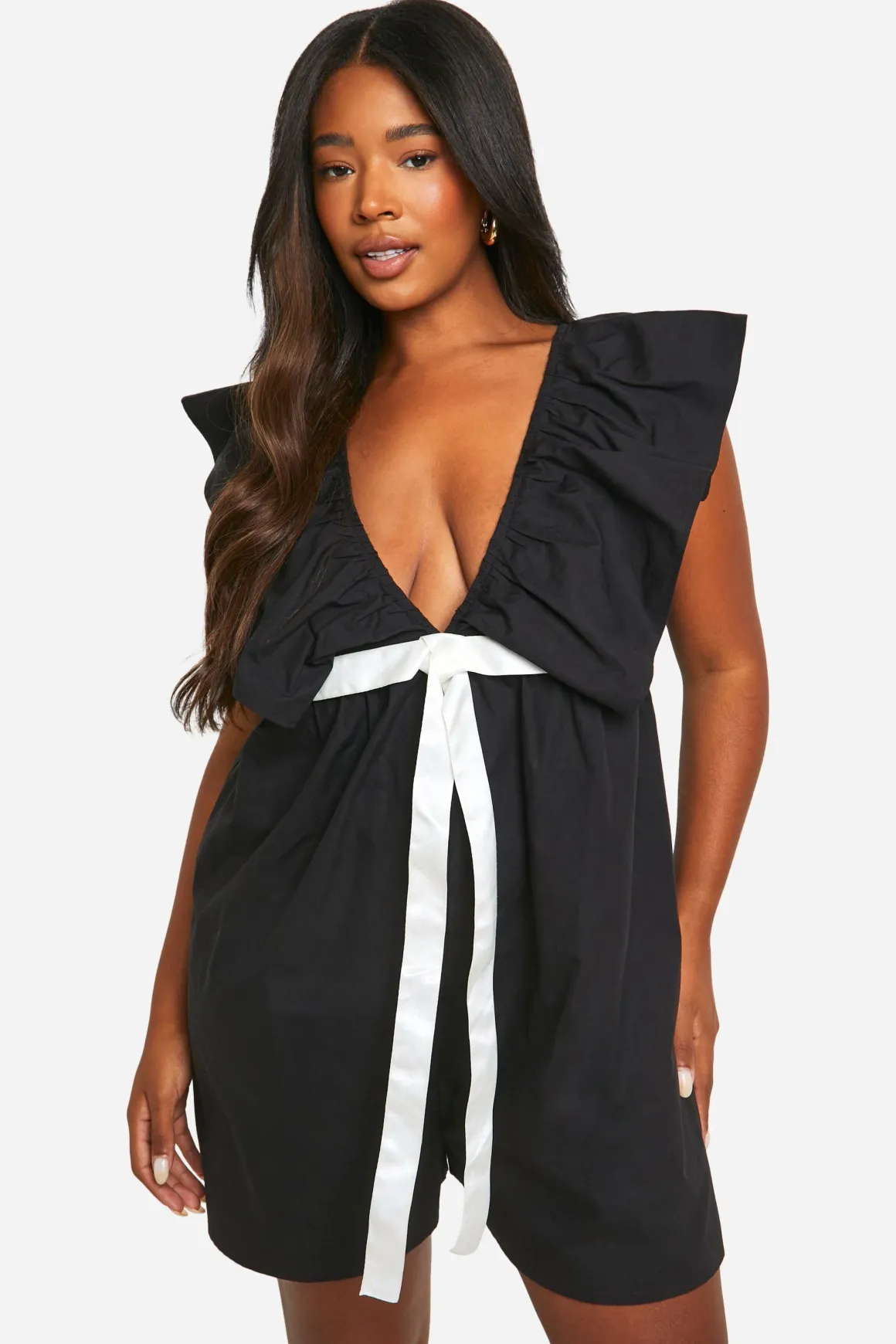 Playsuit en coton avec détail nœud