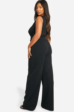 boohoo Plus Asymmetric Top & Trouser Co Ord<Femme Ensembles