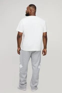 Plus Baggy Gothic BM Joggers à imprimé croisé