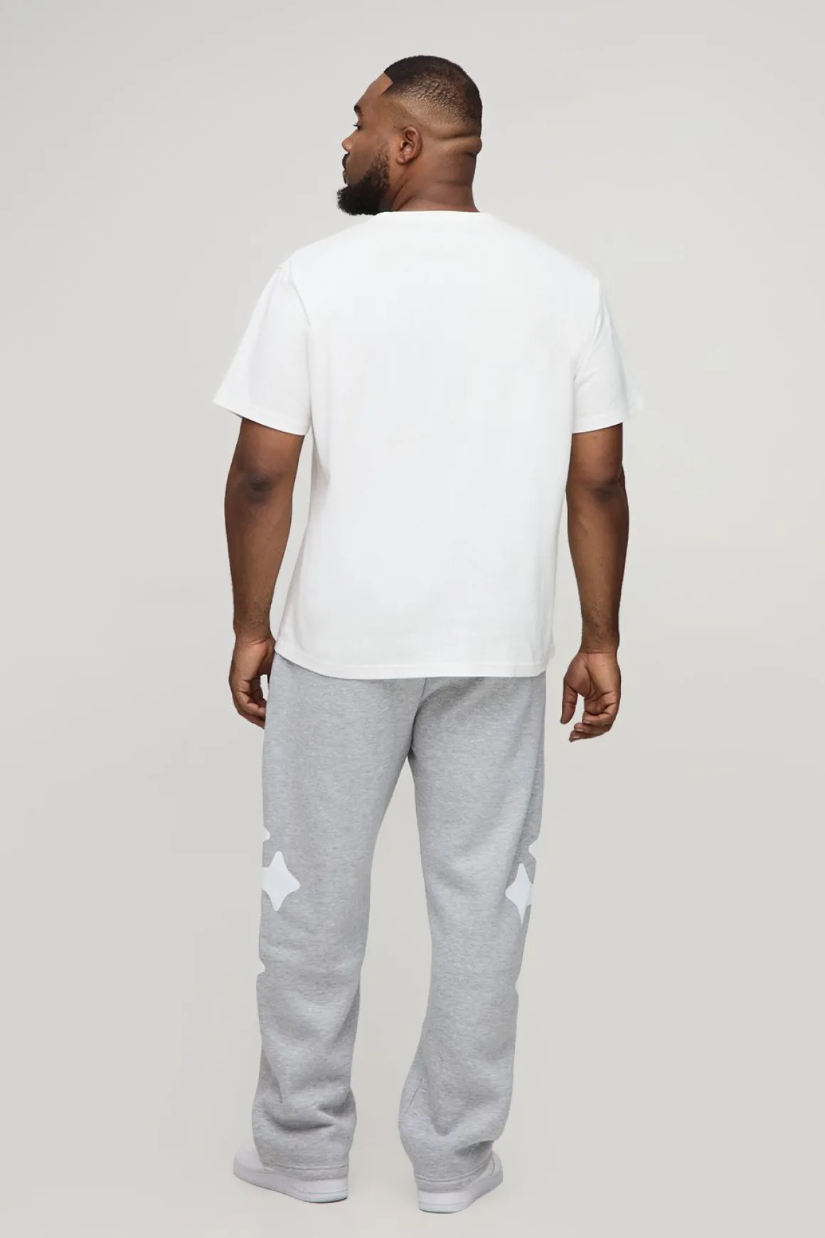 Plus Baggy Gothic BM Joggers à imprimé croisé