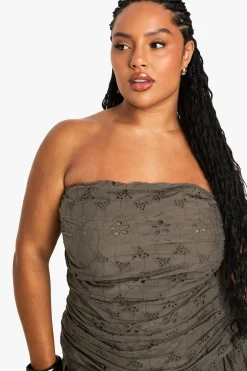 Plus Bandeau Broderie Robe Skater