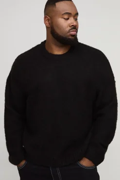 Plus Basic Boxy Fit Pull Tricoté Brossé