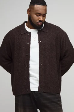 Plus Basic Chemise Tricotée Brossée Boxy