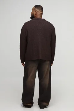 Plus Basic Chemise Tricotée Brossée Boxy