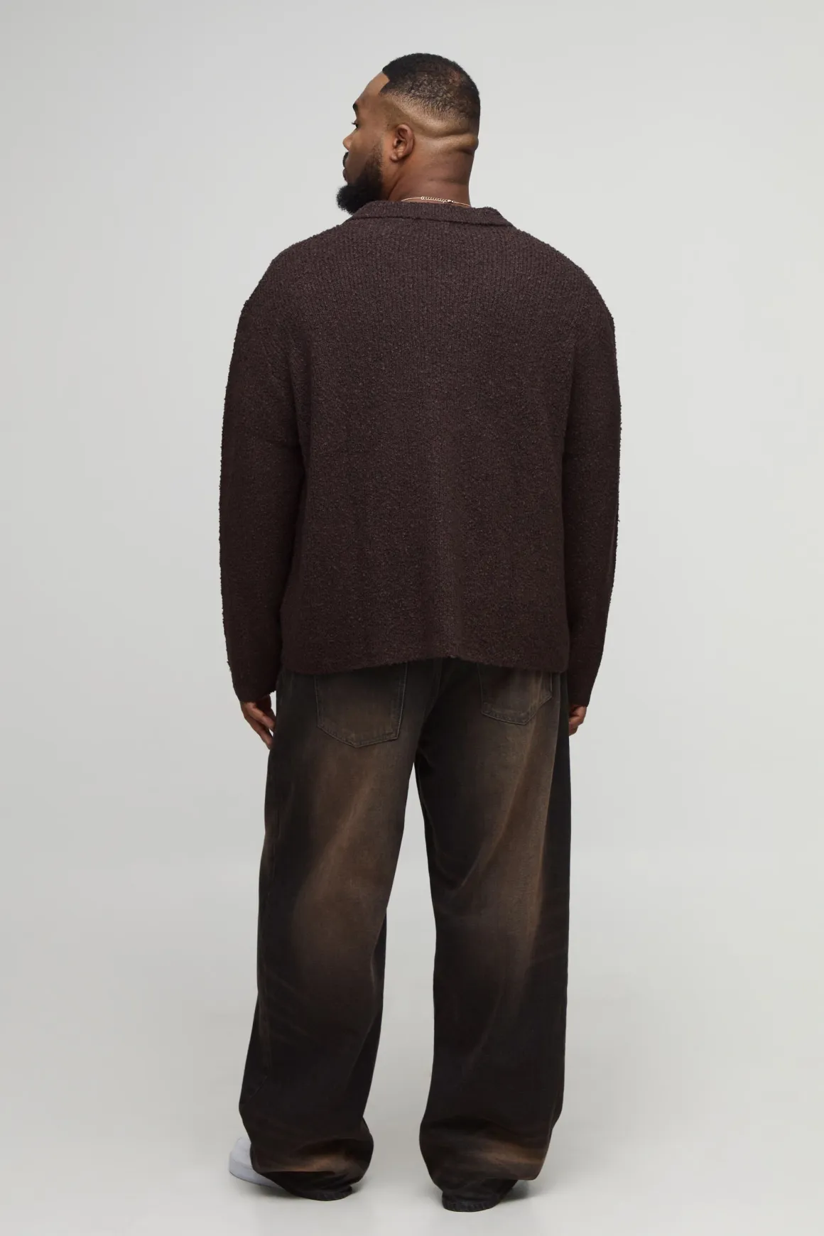 Plus Basic Chemise Tricotée Brossée Boxy