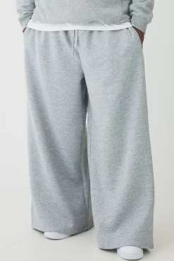 Plus Basic Extreme Wide Leg Joggers