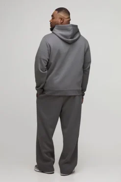 Plus Basic Hoodie Zippé Oversize
