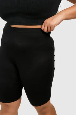 boohoo Plus Basic Jersey Longline Cycling Shorts<Femme Basiques|Looks De Rentrée