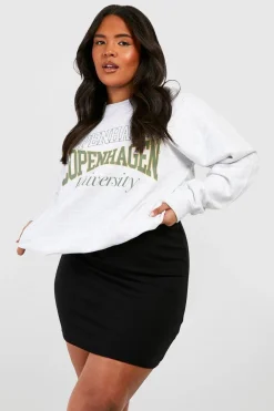 Plus Basic Jersey Mini Skirt