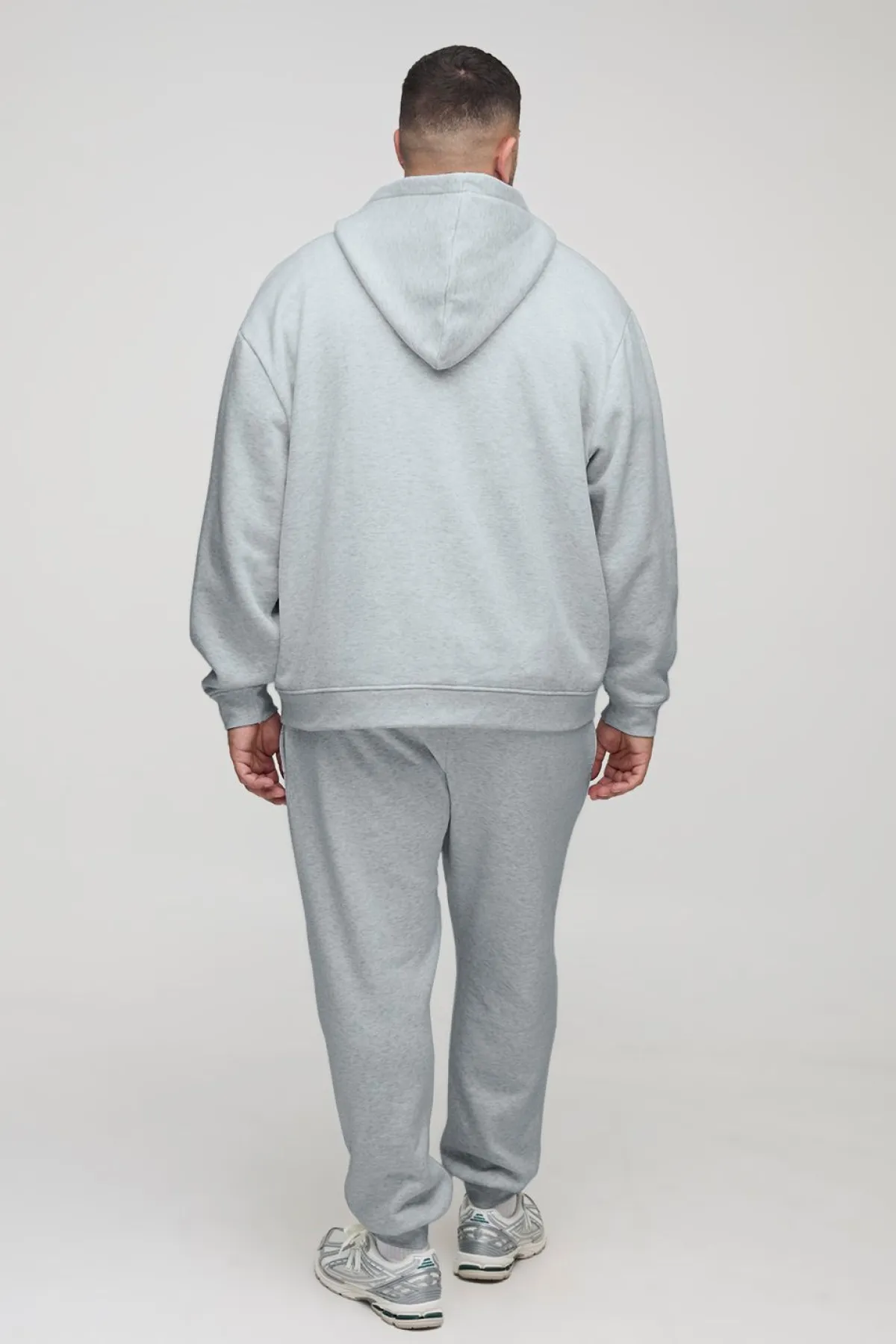 boohooMAN Plus Basic Oversized Zip Through Hoodie<Homme Tout Afficher|Sweats À Capuche Grande Taille