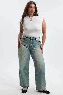 boohoo Plus Basics Jean Boyfriend Taille Haute<Femme Denim|Jeans