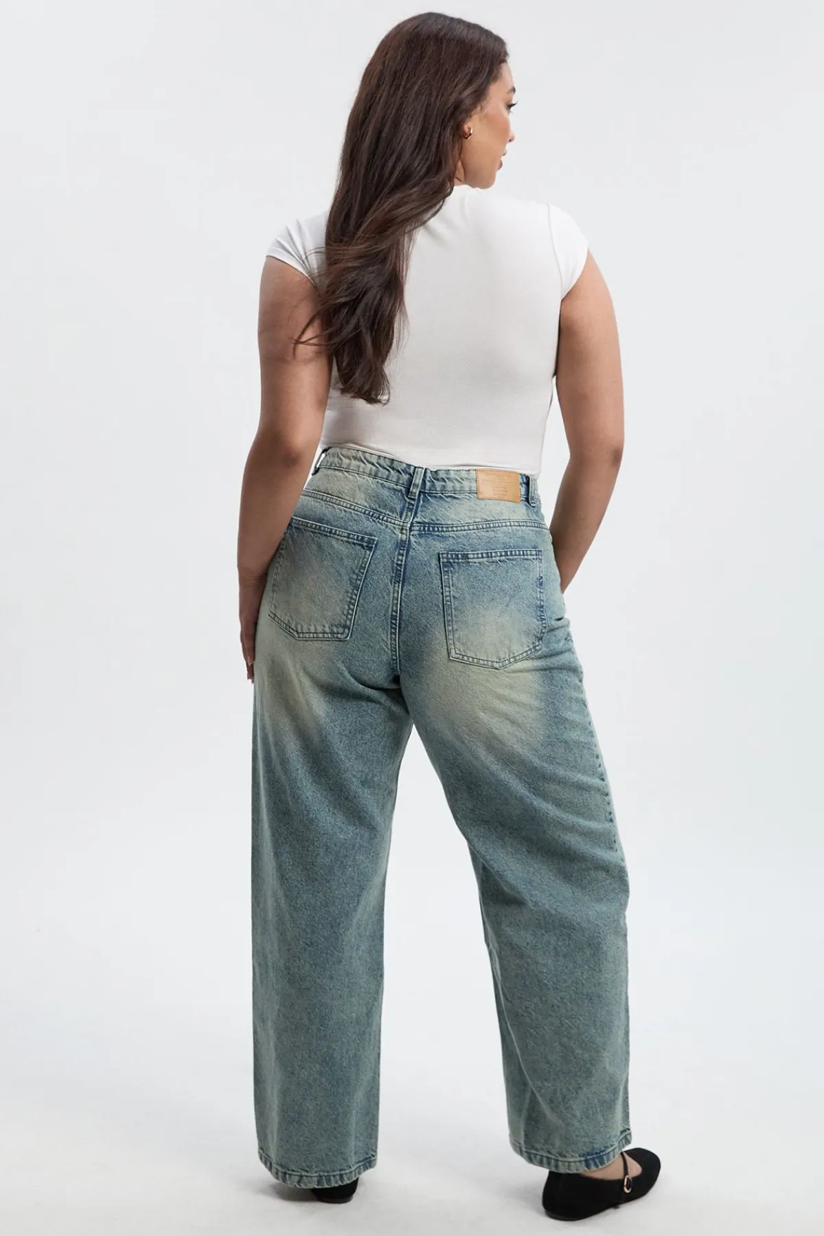 boohoo Plus Basics Jean Boyfriend Taille Haute<Femme Denim|Jeans