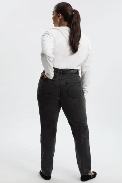Plus Basics Jeans Mom déchirées à taille haute