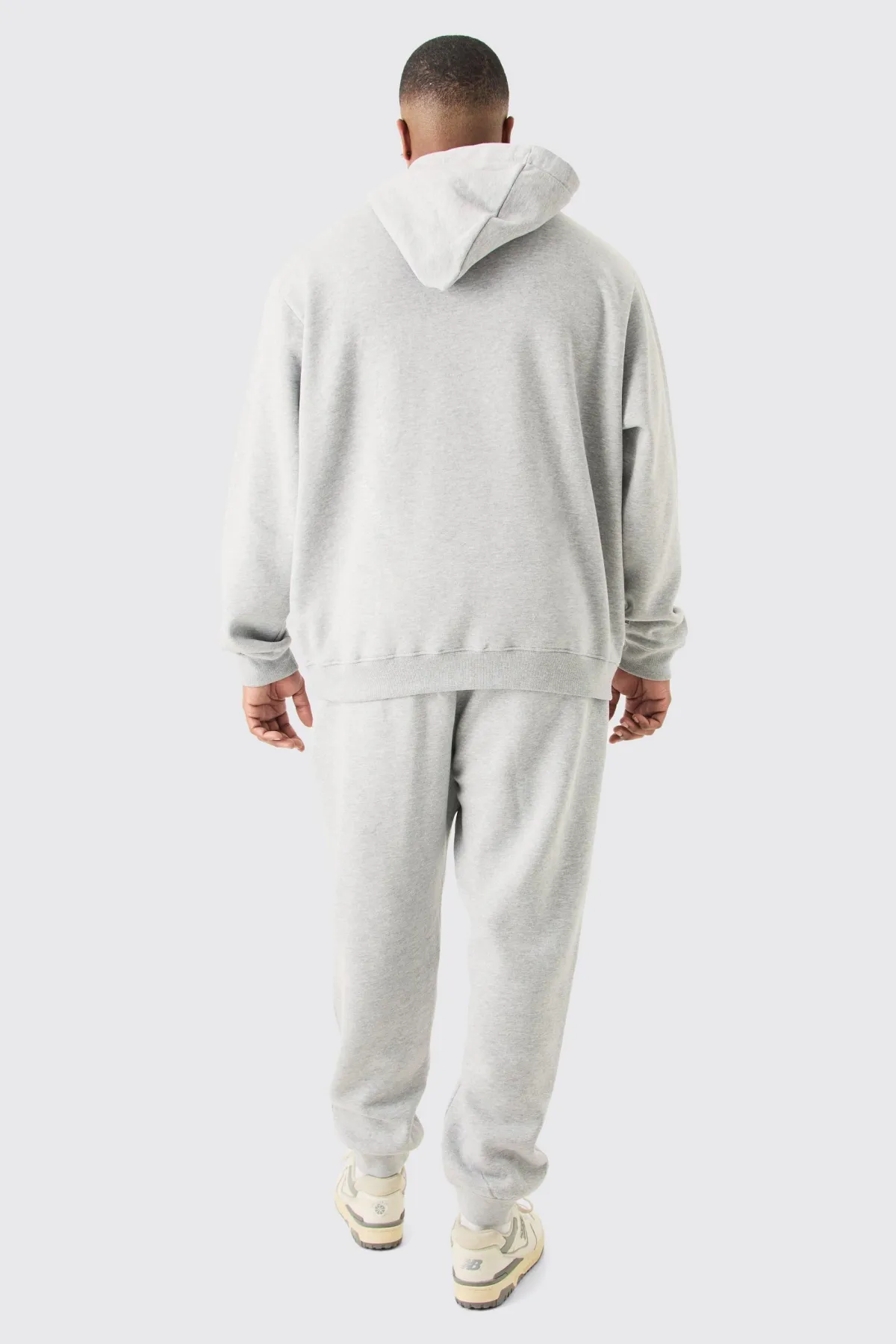 boohooMAN Plus Basic Slim Fit Joggers en Gris Marle<Homme Tout Afficher|Jogging