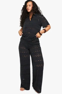 Plus Beach Pantalon de plage à jambes larges