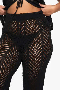 Plus Beach Tricot Pantalon à Jambes Larges