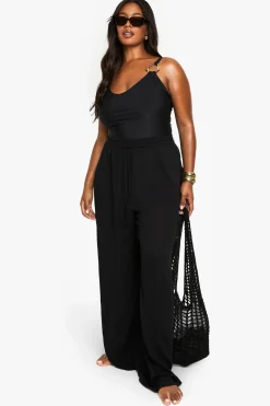 Plus Beachwear Essentials Pantalon à jambes larges