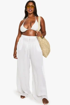 Plus Beachwear Essentials Pantalon à Jambe Larges