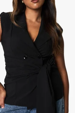 Plus Bengaline Blazer à nouer à la taille