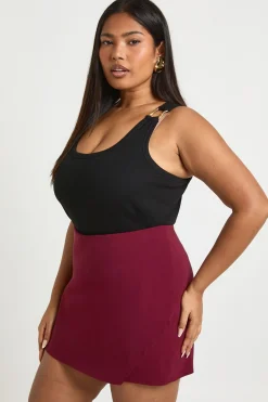 Plus Bengaline enveloppant jupe-short