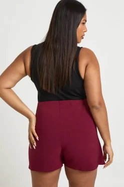 Plus Bengaline enveloppant jupe-short