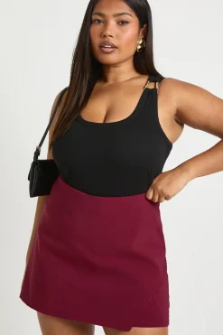 Plus Bengaline enveloppant jupe-short