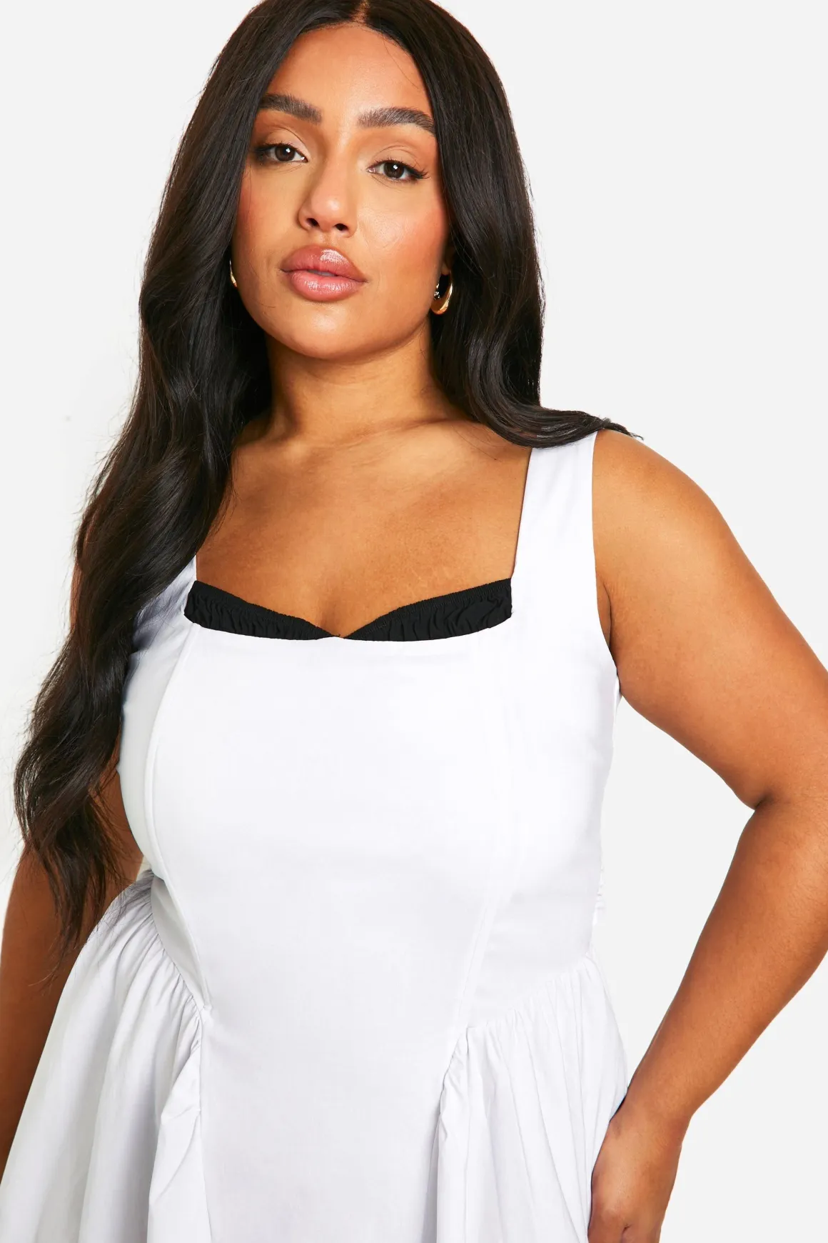 Plus Bengaline Milkmaid Mini Robe