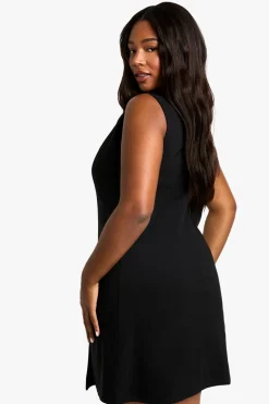 plus bengaline mini shift dress