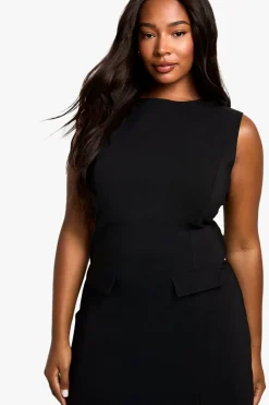 plus bengaline mini shift dress