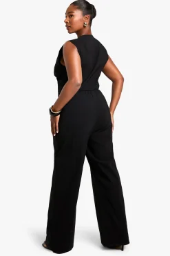 plus bengaline waistcoat jumpsuit