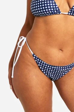 Plus Bikini short à nouer sur le côté en vichy