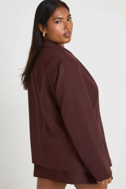 Plus Blazer à simple boutonnage avec garniture dorée